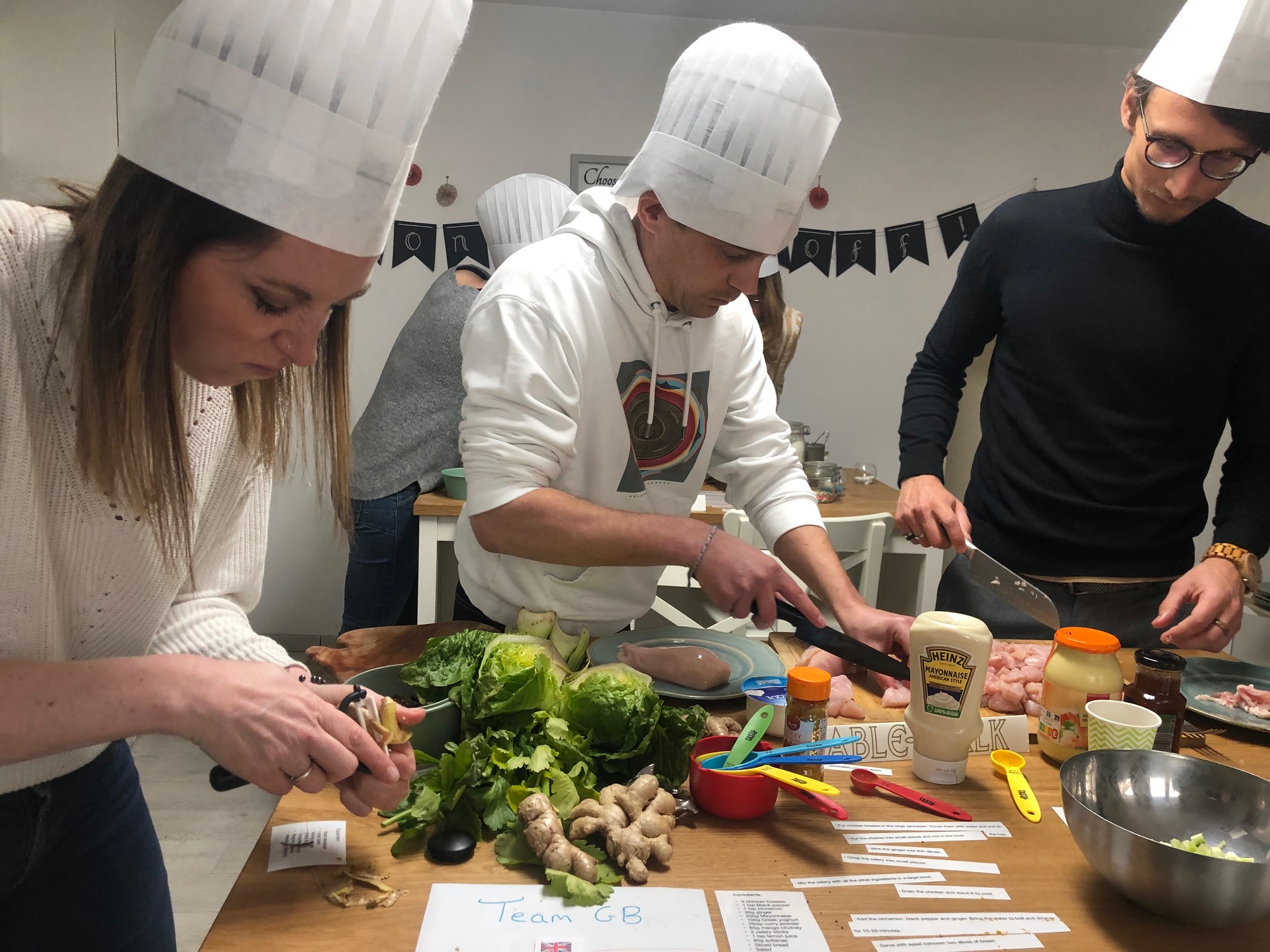 formation interne d'anglais pendant un cours de cuisine aux sables d'olonne